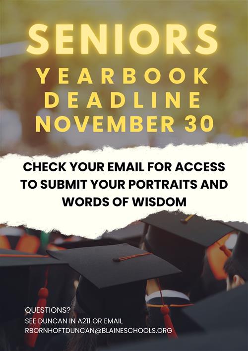 Senior yearbook deadline Nov. 30